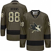 Glued San Jose Sharks #88 Brent Burns Green Salute to Service NHL Jersey,baseball caps,new era cap wholesale,wholesale hats